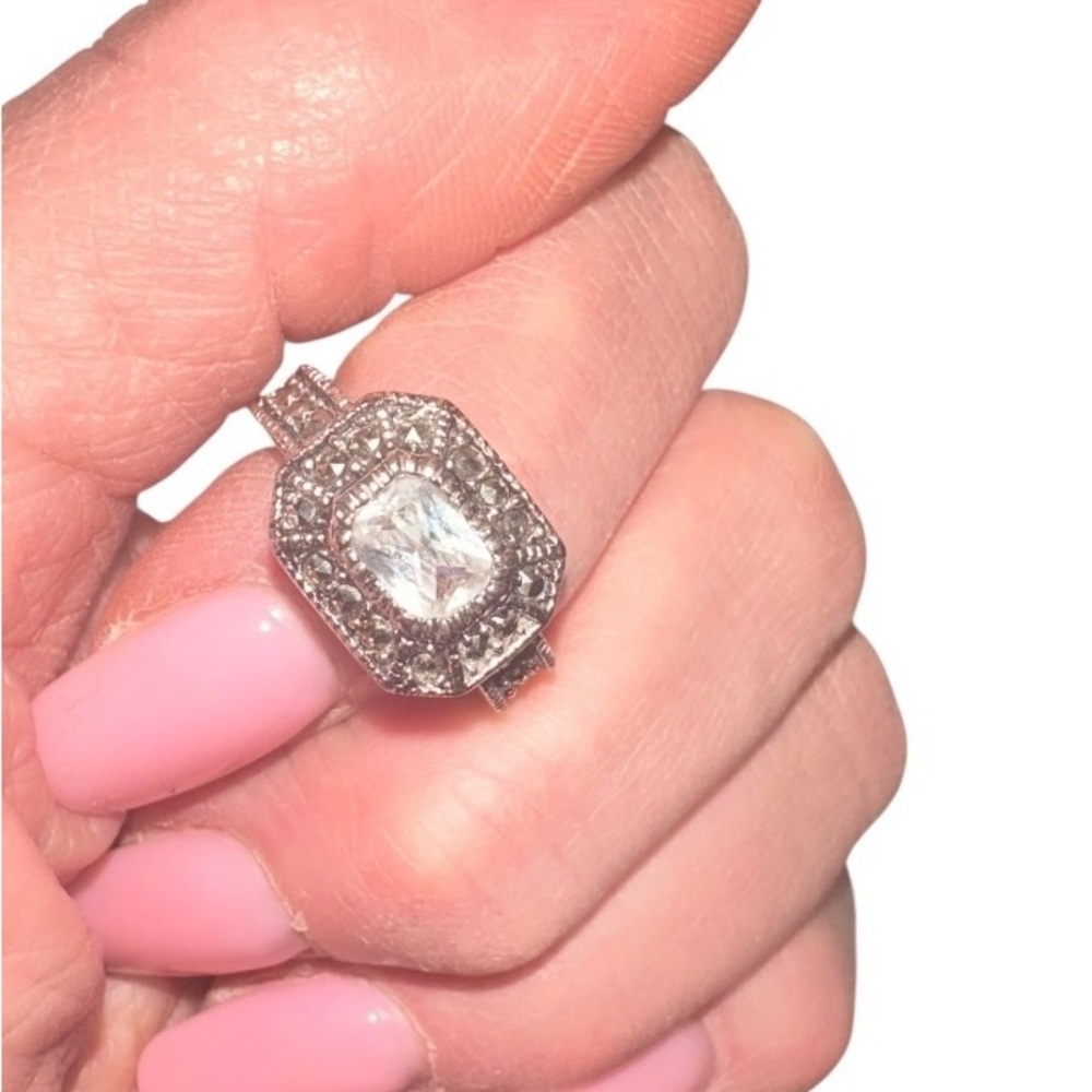 Reign Genuine Marcasite and CZ Ring Women's Ring Size 6 - Picture 6 of 14